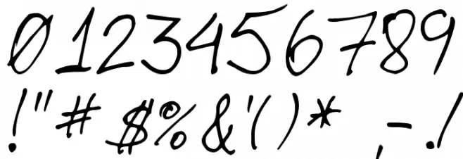 My Boyfriend's Handwriting Font OTHER CHARS