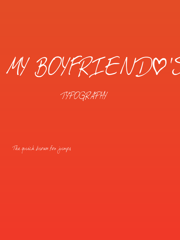 My Boyfriend's Handwriting Poster