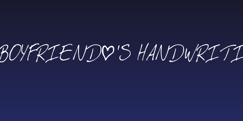 My Boyfriend's Handwriting Social Header