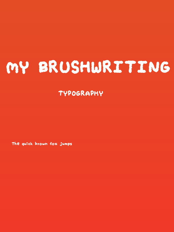 My Brushwriting Poster