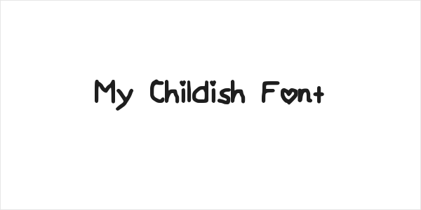 My Childish Font Logo