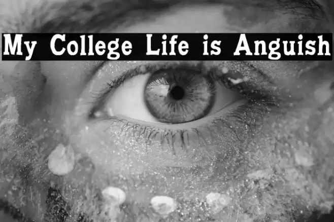 My College Life is Anguish Font examples