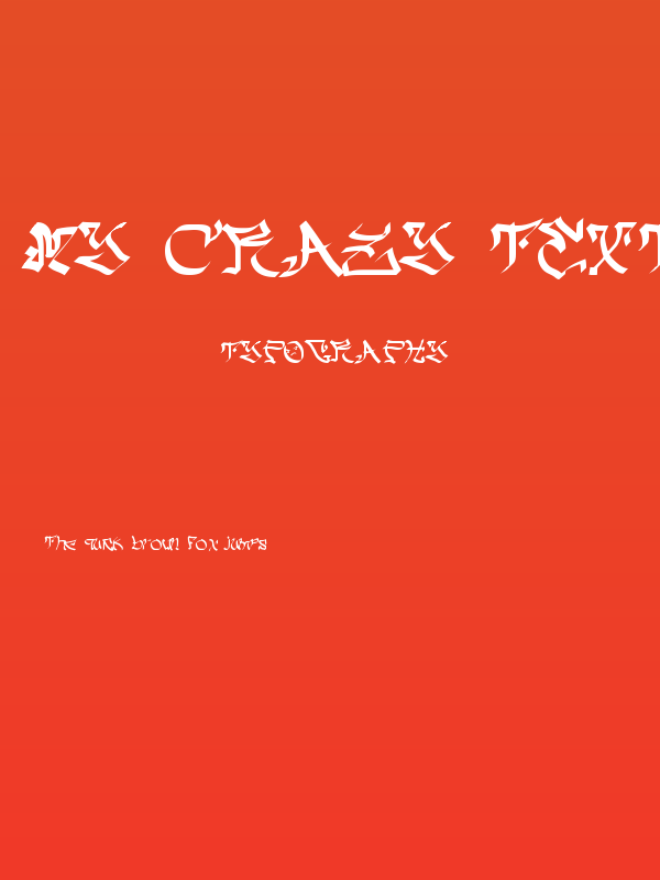 My Crazy Text Poster