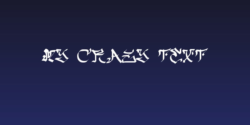 My Crazy Text Social Header