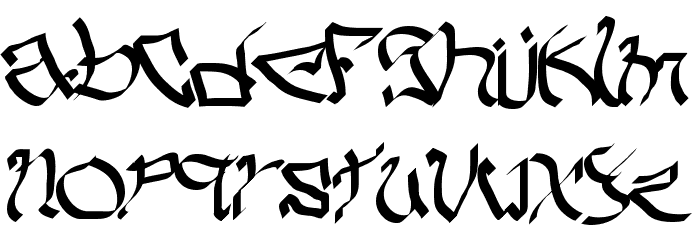 My Crazy Text Font LOWERCASE