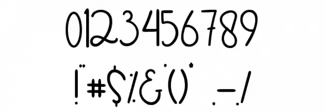 My Darling Font OTHER CHARS