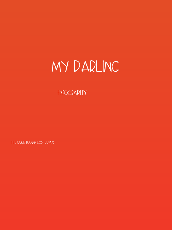 My Darling Poster