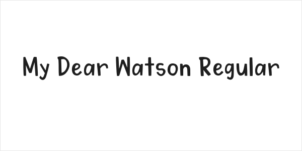 My Dear Watson Regular Logo