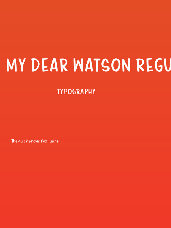 My Dear Watson Regular Poster