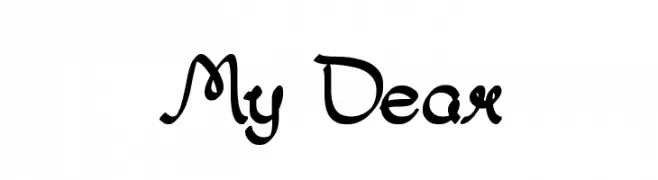 My Dear  Frei Schriftart Herunterladen