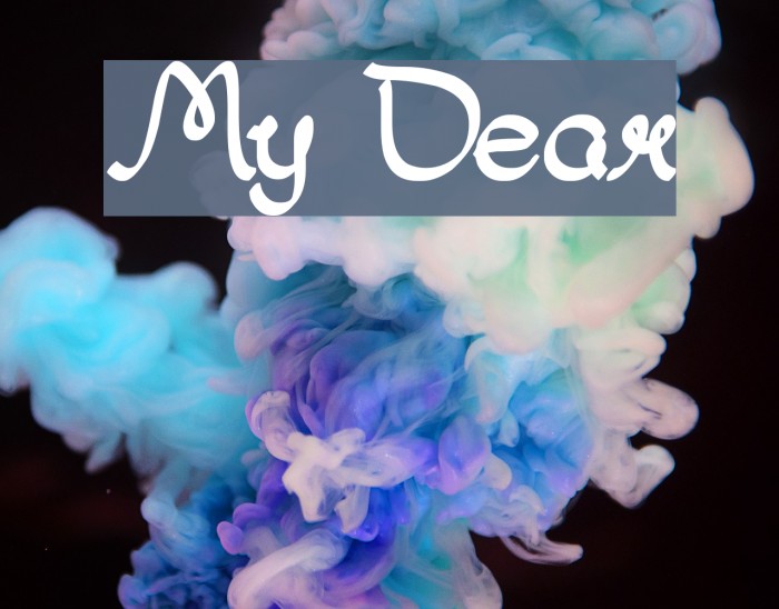 My Dear Font examples