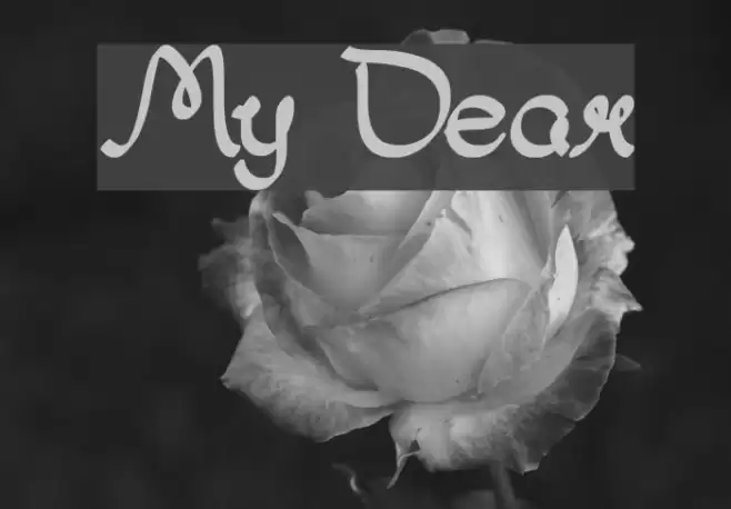 My Dear Font examples