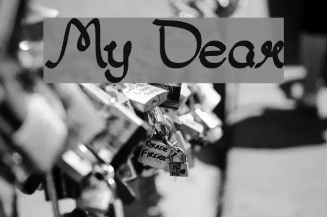 My Dear Font examples