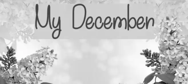 My December Schriftart examples