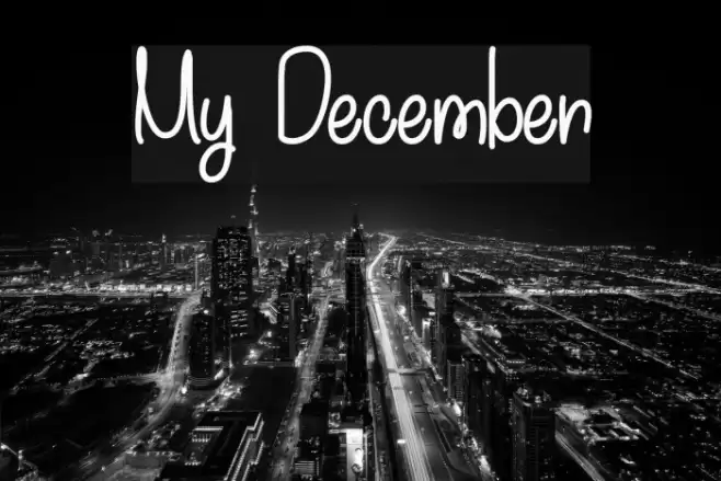 My December Schriftart examples