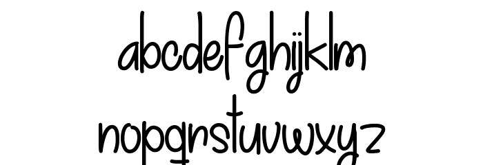 My December Schriftart Kleinbuchstaben