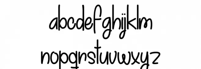My December Schriftart Kleinbuchstaben