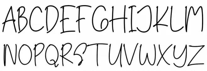 My Dreams फ़ॉन्ट अपरकेस