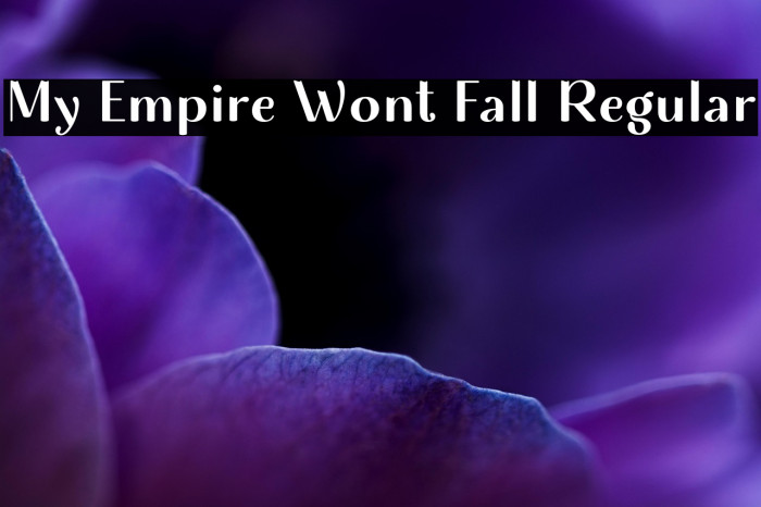 My Empire Wont Fall Regular Example 3