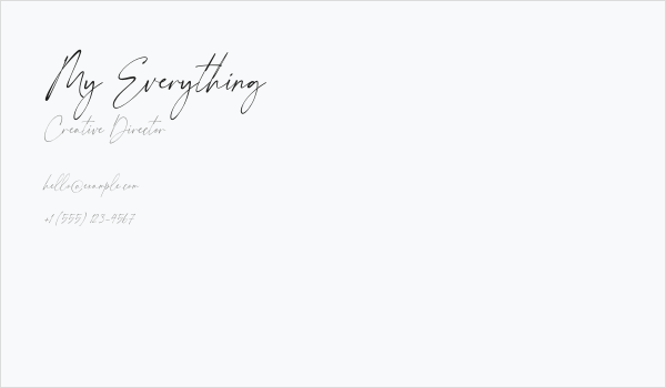 My Everything Business Card