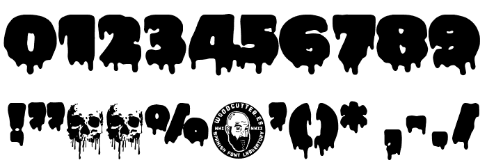 My Favourite Horror Font OTHER CHARS