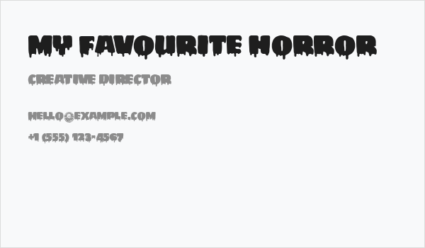 My Favourite Horror Business Card
