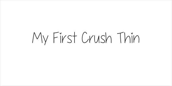 My First Crush Thin Logo