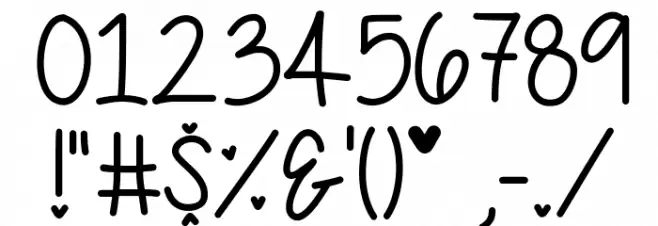 My First Crush Font OTHER CHARS