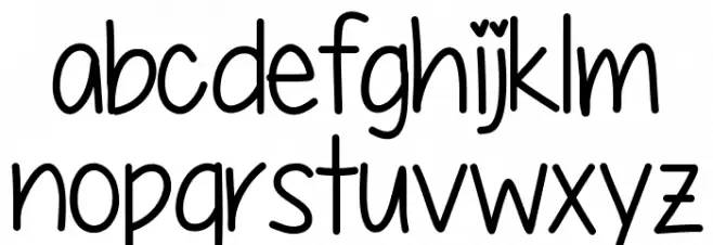 My First Crush Font LOWERCASE