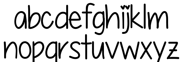 My First Crush Font LOWERCASE