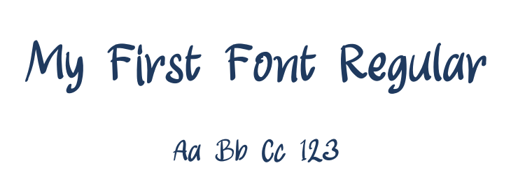 My First Font Regular Font Preview