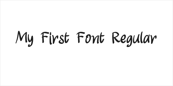 My First Font Regular Logo