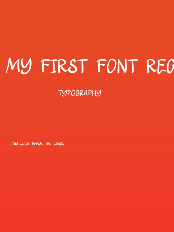 My First Font Regular Poster