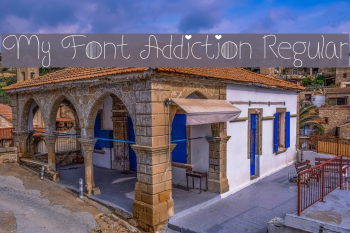 My Font Addiction Regular Font examples