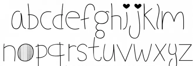 My Font Addiction Regular フォント 小文字