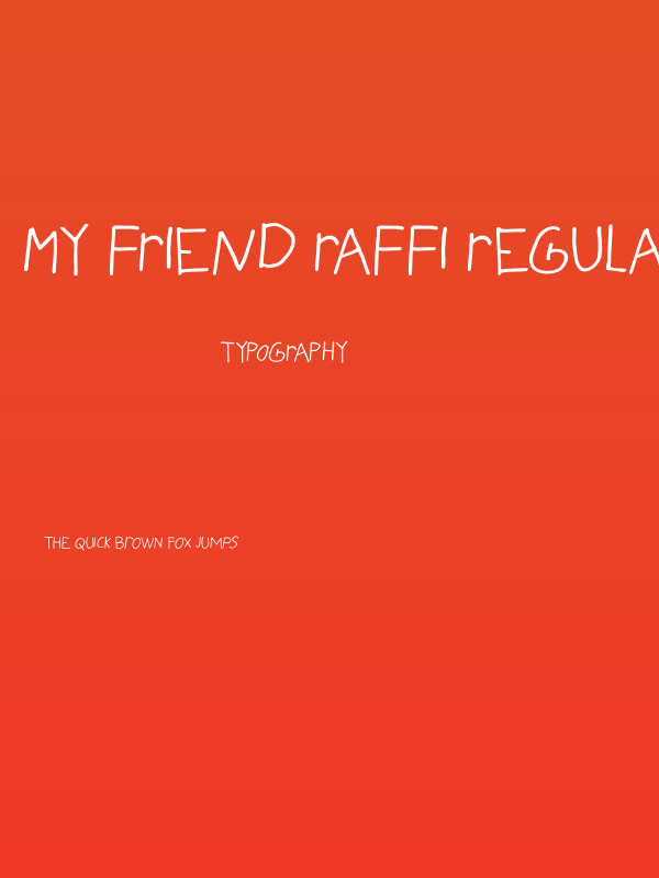 My Friend Raffi Regular Poster