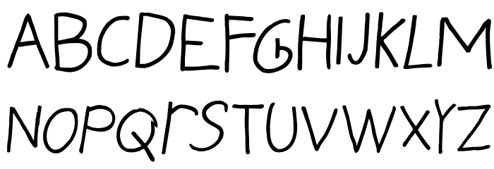 My Friend Raffi Regular Font LOWERCASE