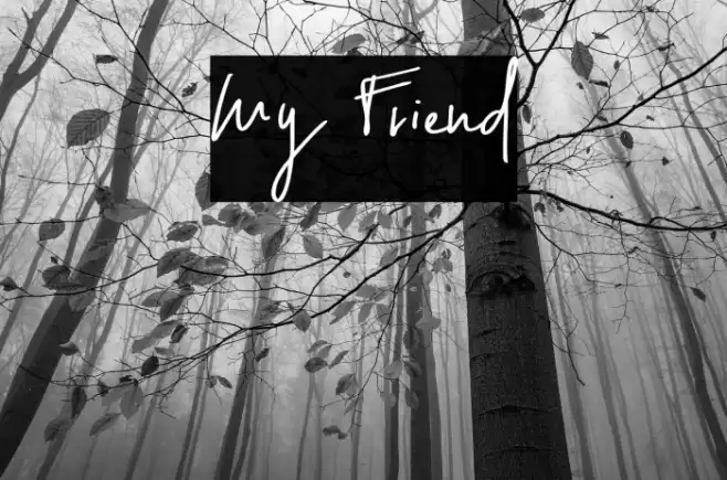 My Friend Font examples