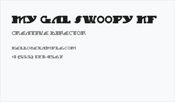 My Gal Swoopy NF Business Card