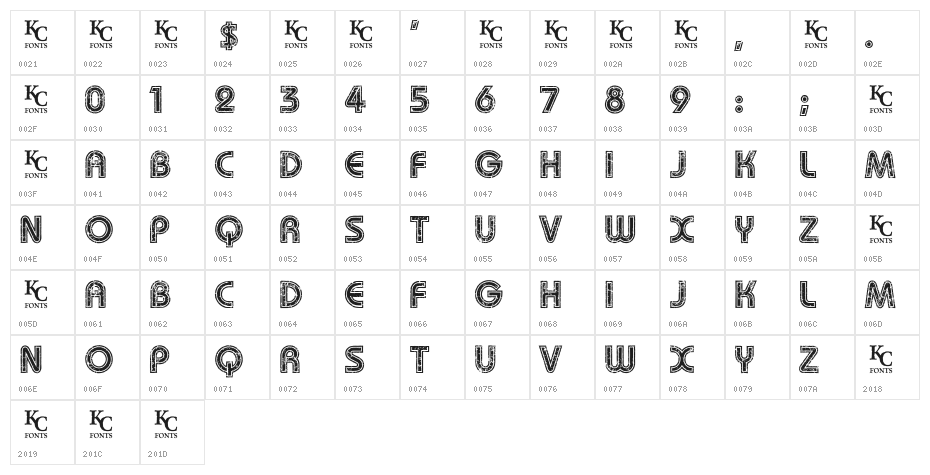 My Girl Is Retro Character Map