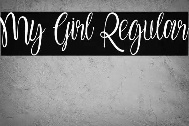 My Girl Regular Font examples