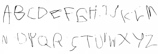 My Handwriting Right Ha Regular Caratteri MAIUSCOLE