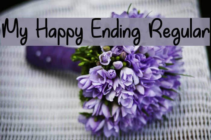 My Happy Ending Regular Font examples