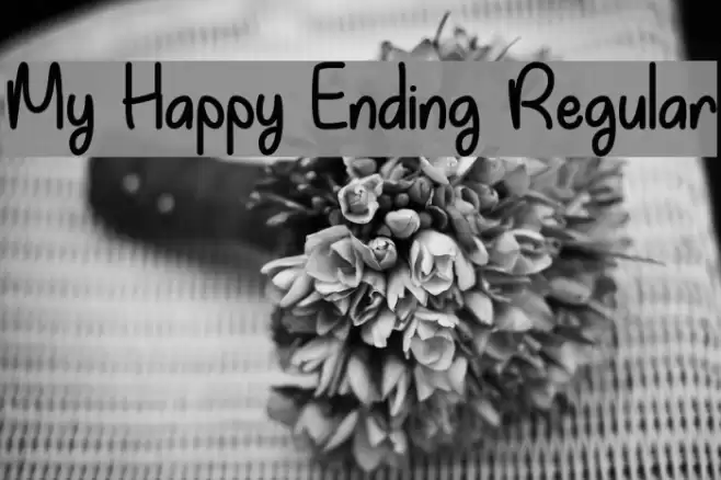 My Happy Ending Regular フォント examples