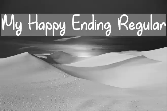 My Happy Ending Regular フォント examples