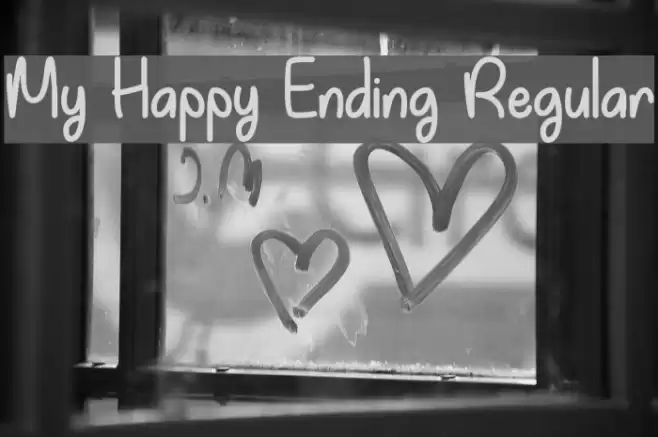 My Happy Ending Regular フォント examples