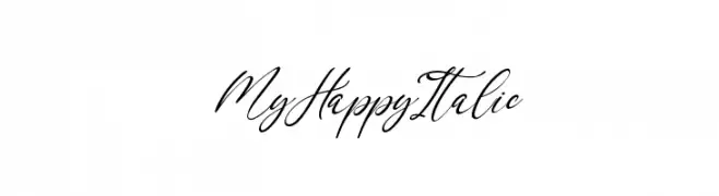 My Happy Italic  تنزيل الخطوط