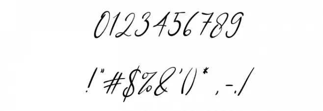 My Happy Italic Font OTHER CHARS