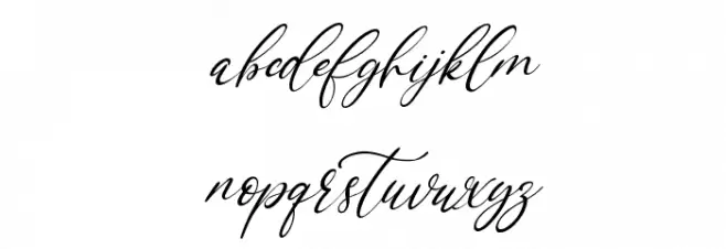 My Happy Italic Caratteri MINUSCOLO