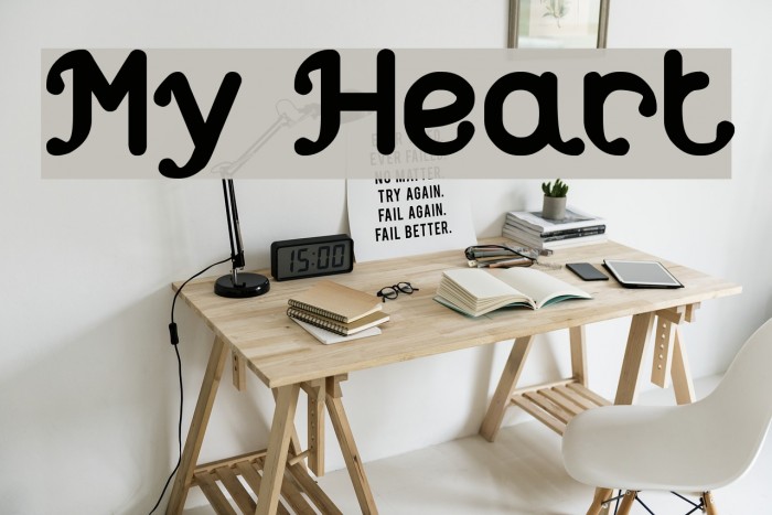 My Heart Font examples